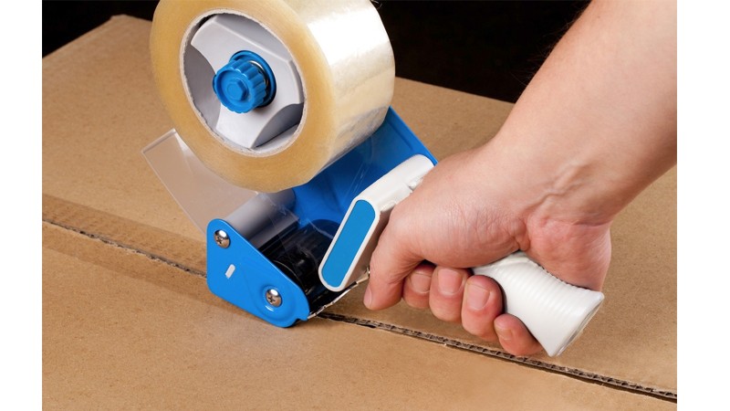 Sealing tape with dispener